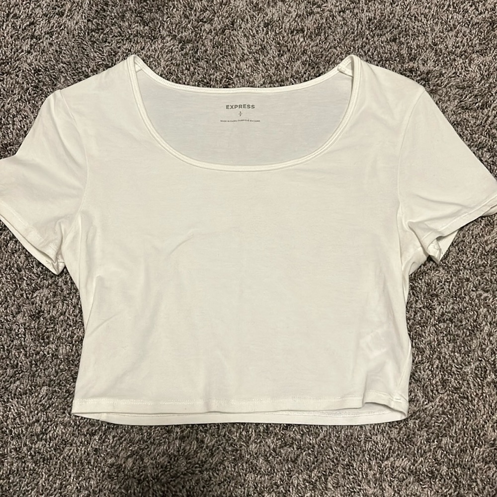 Express White Crop Top